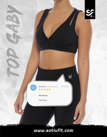 TOP GABY EN NYLON CON ESTIRAMIENTO 4D Y COPAS REMOVIBLES